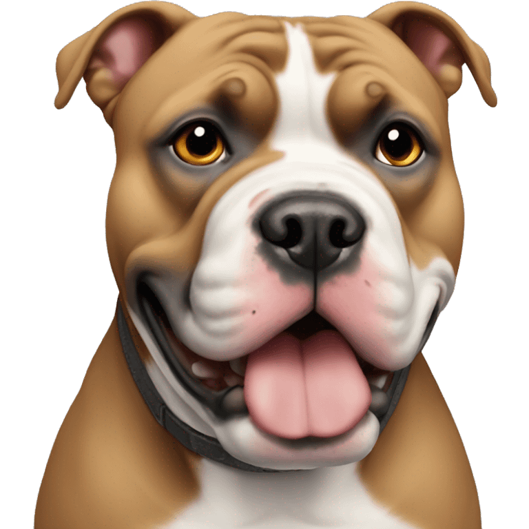 4k xl american bully with short pointy ears emoji