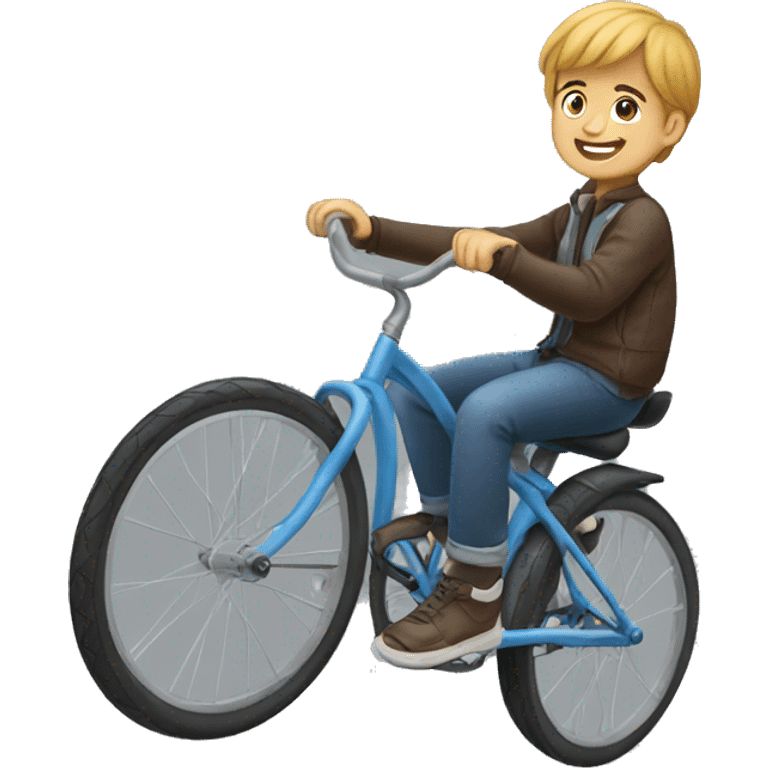 A kid named Liam riding a bike emoji