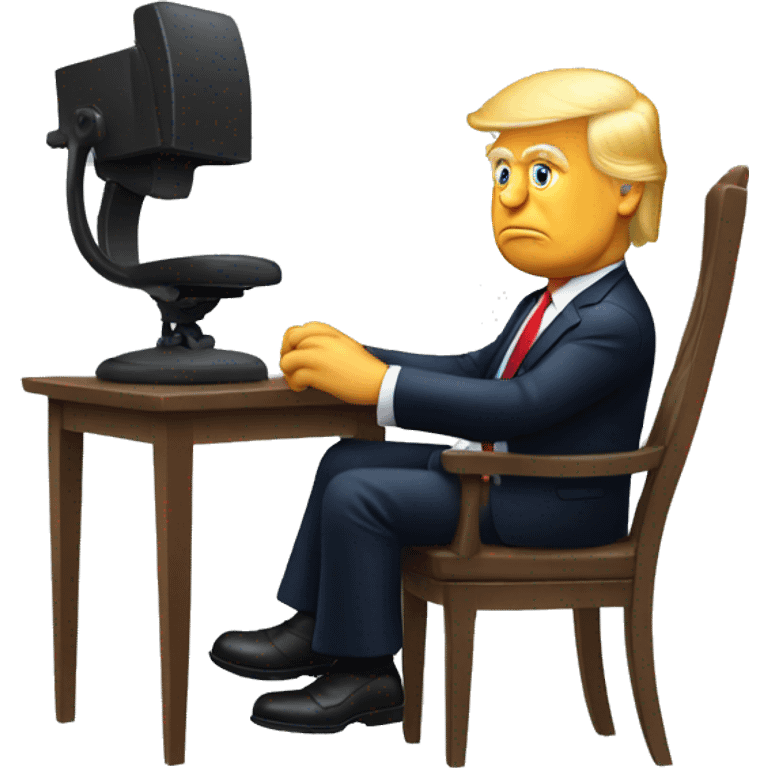 Trump sitting in high chair emoji