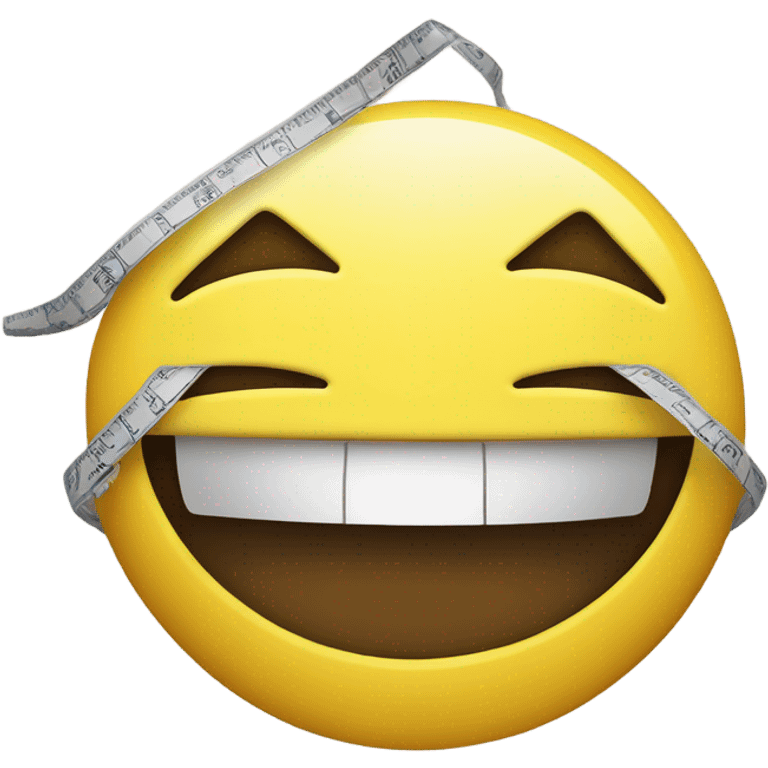 Smiley face with tape on mouth emoji