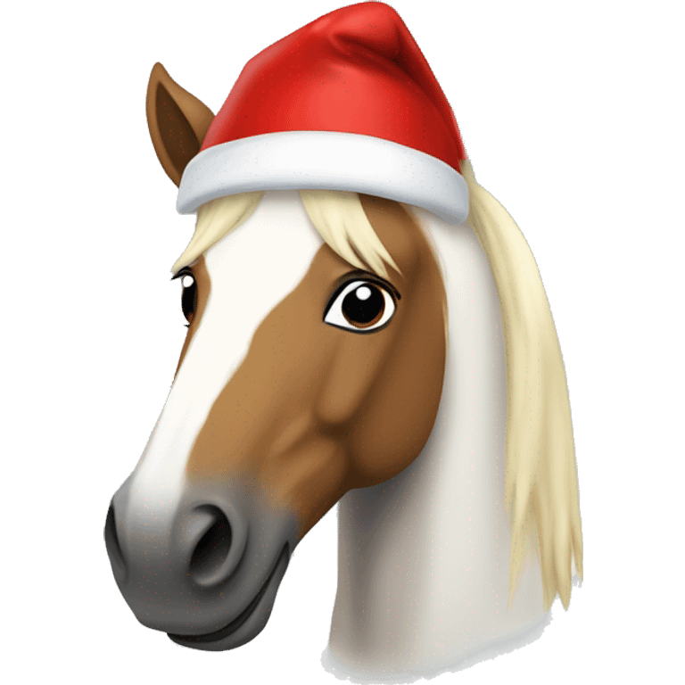 horse with santa hat emoji