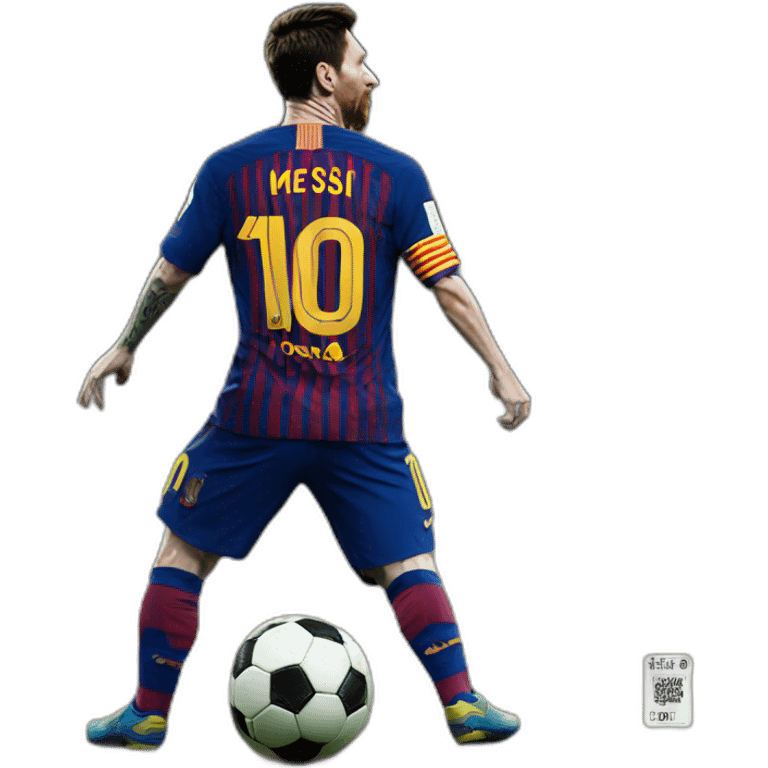 Messi qui soulève le ballon d'or emoji