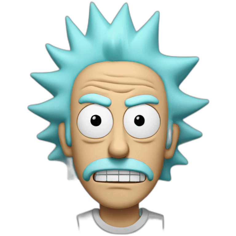 Rick Sanchez form behind emoji