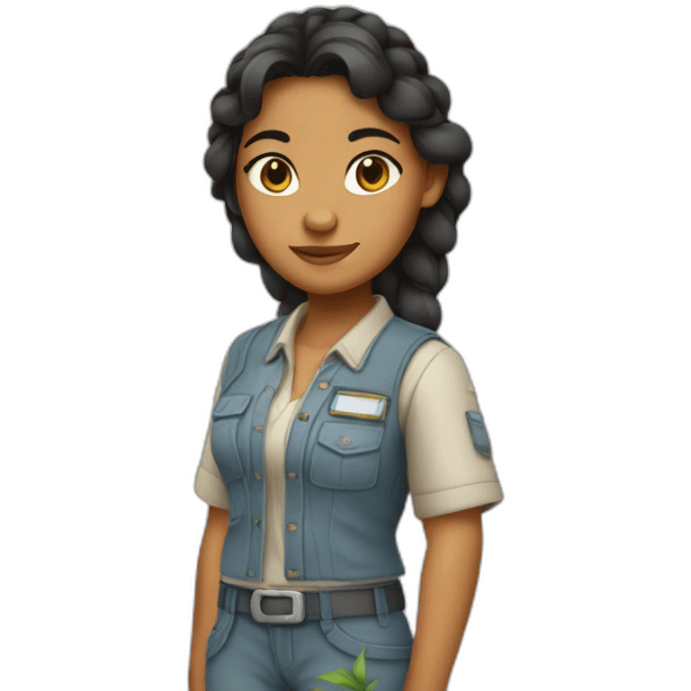 Polynesian girl dressed in mine work clothes  emoji