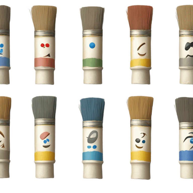 vintage palette and artist's brush emoji