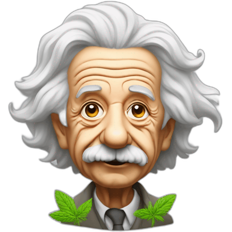 albert einstein smok the weed emoji