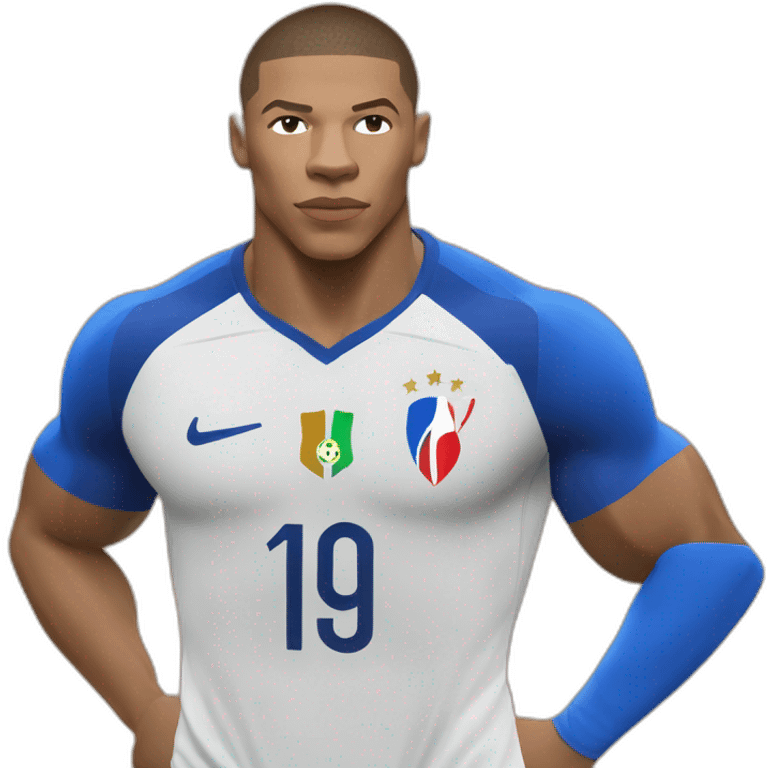 Kylian mbappe, french, world cup, bodybuilder emoji