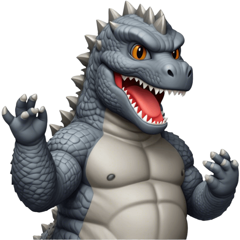 Godzilla rapping emoji