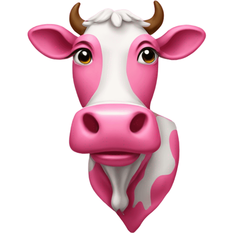 Pink cow emoji