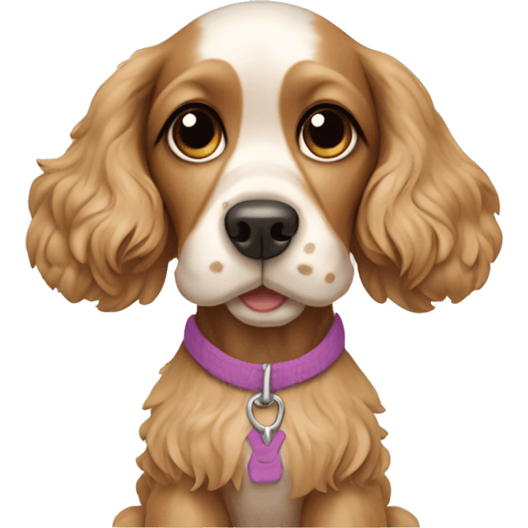 cocker spaniel in a yoga outfit emoji