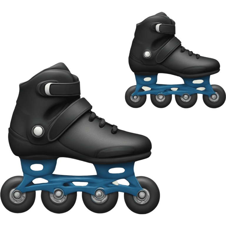 a black rollerblade inline skate emoji