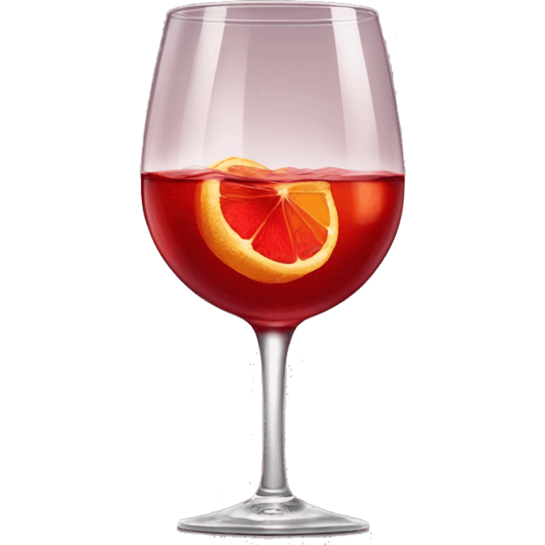 Campari Spritz in glass of wine  emoji