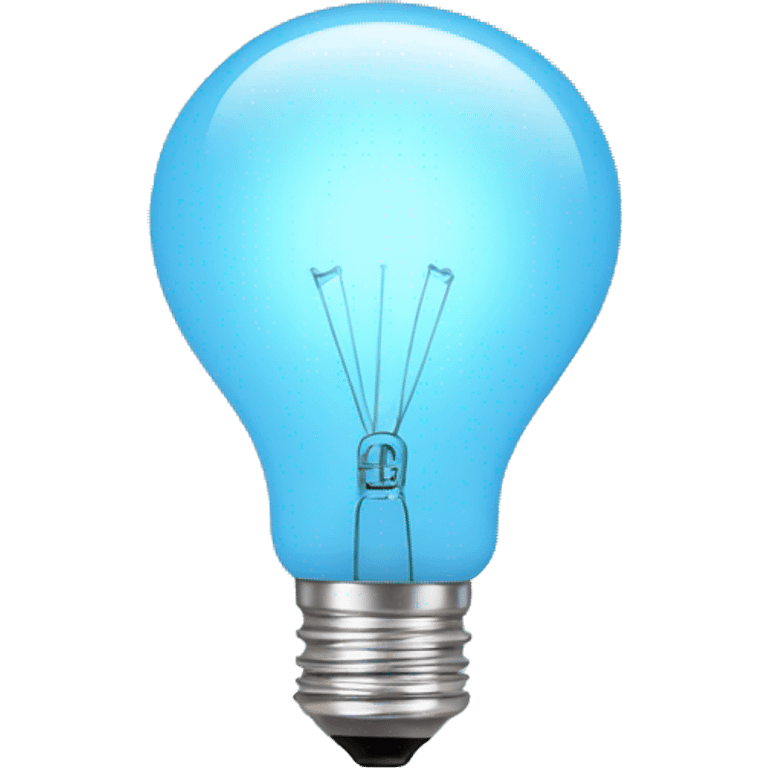 pastel blue light bulb emoji