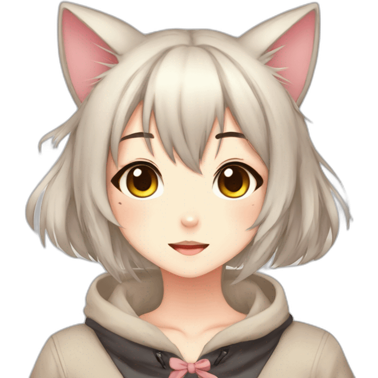 neko cat doujinshi anime girl emoji