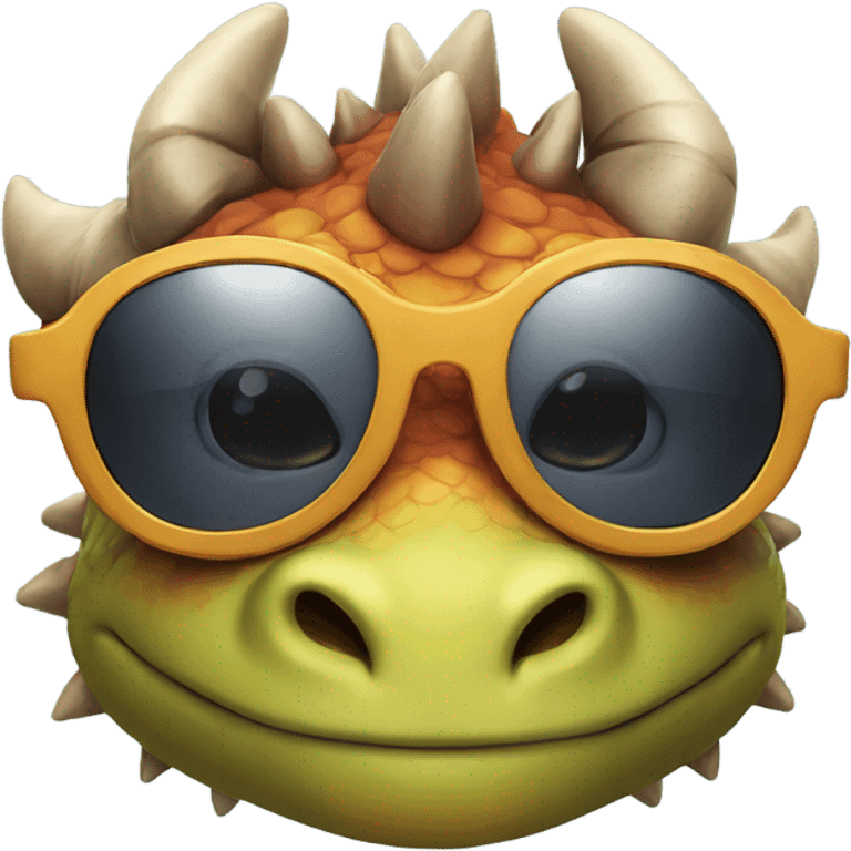 Dragon wearing sun glasses emoji