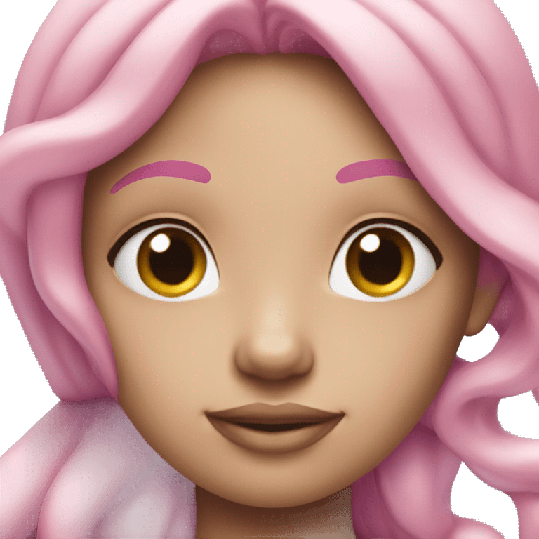 Pink and blue pastel mermaid emoji