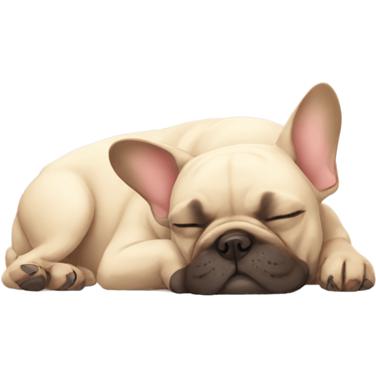 French bulldog sleeping emoji