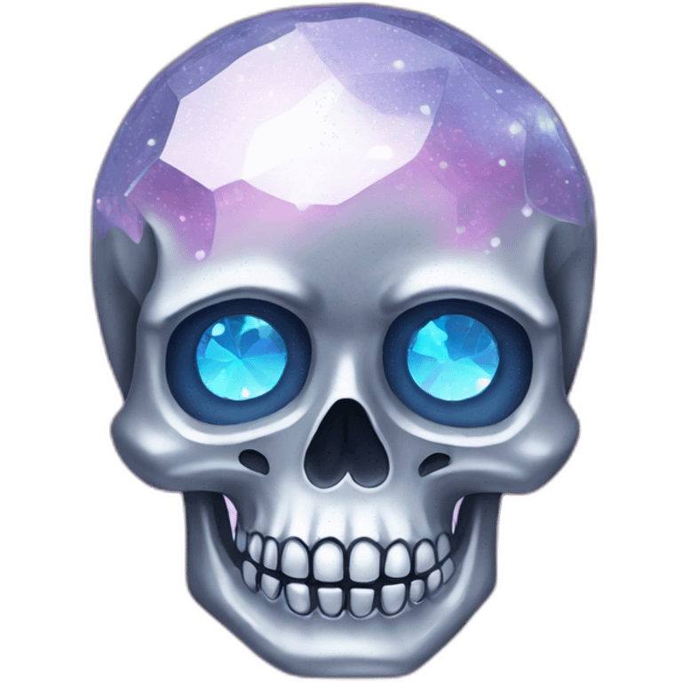 glitter Crystal skull emoji