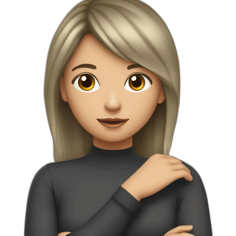 Fille sur une main emoji