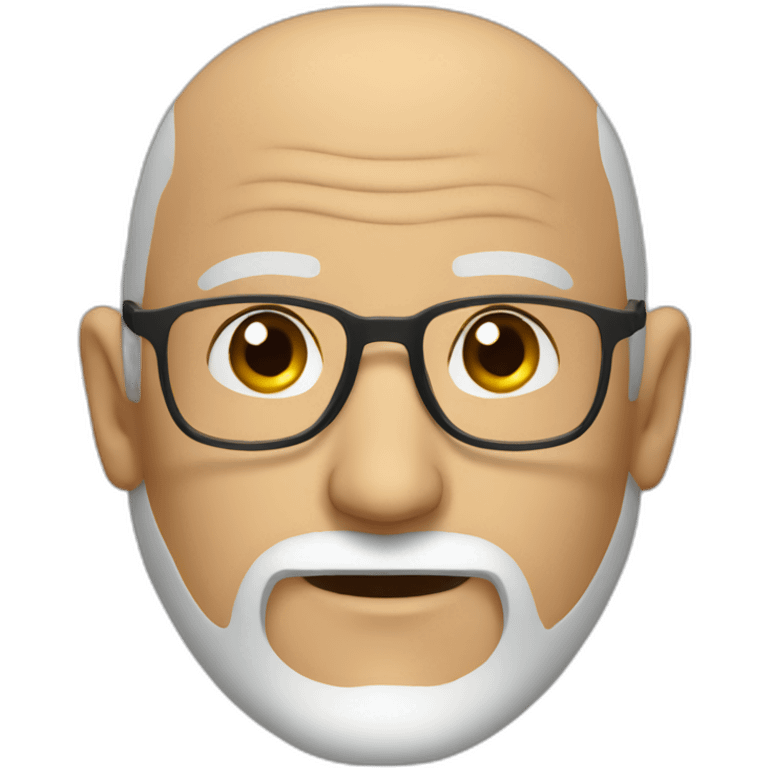 Old man glasses bald goatee beard emoji