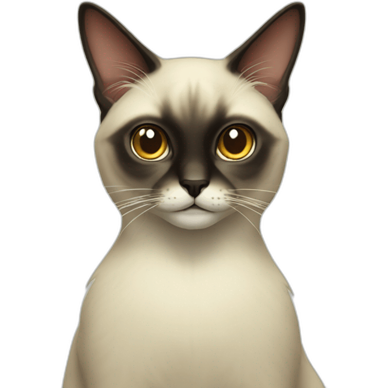 Balinese cat as evil genius emoji