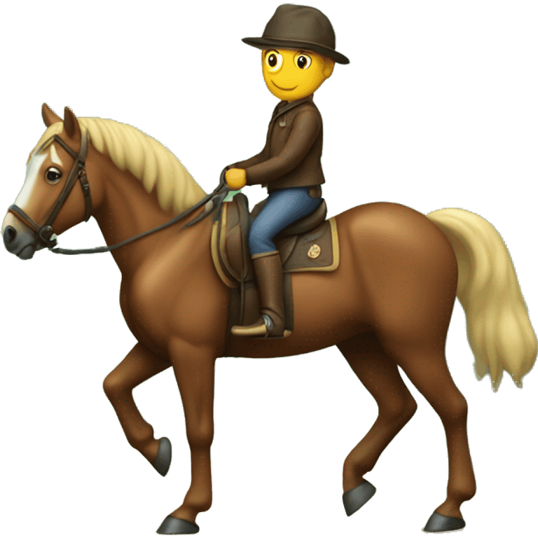 Riding horse in the wood  emoji