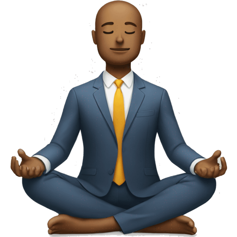 businessman meditating emoji