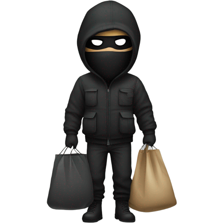 Robber with bag emoji