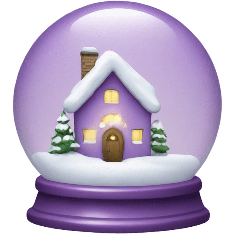 Christmas snowglobe light purple emoji