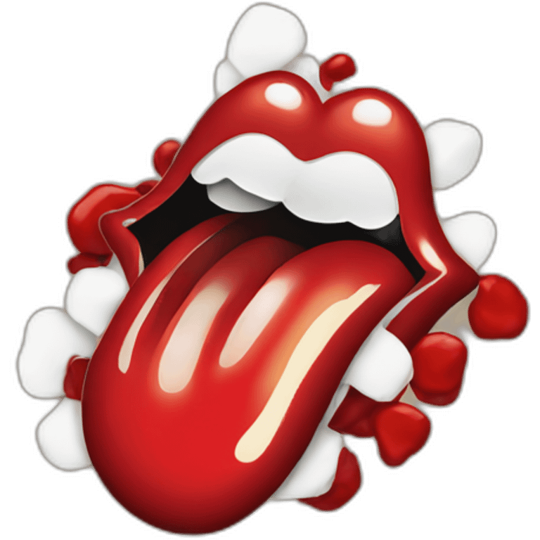 Rolling stones logo emoji