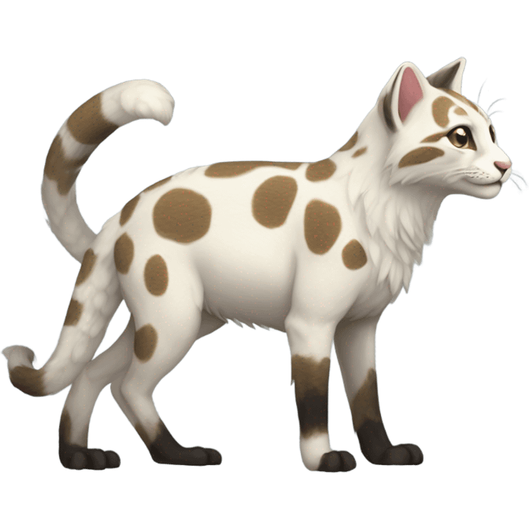 Modern Feral Rare Fantasy Vernid-Trico-species by LiLaiRa, random markings, full body emoji