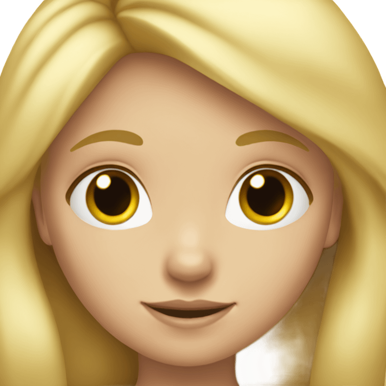 Blonde little girl princess emoji