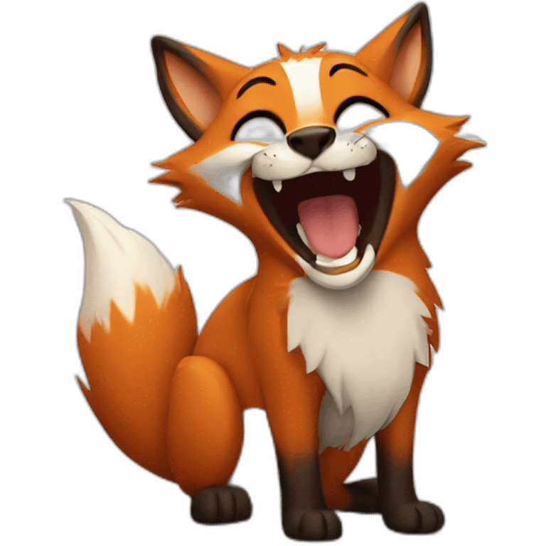 Laughing fox emoji