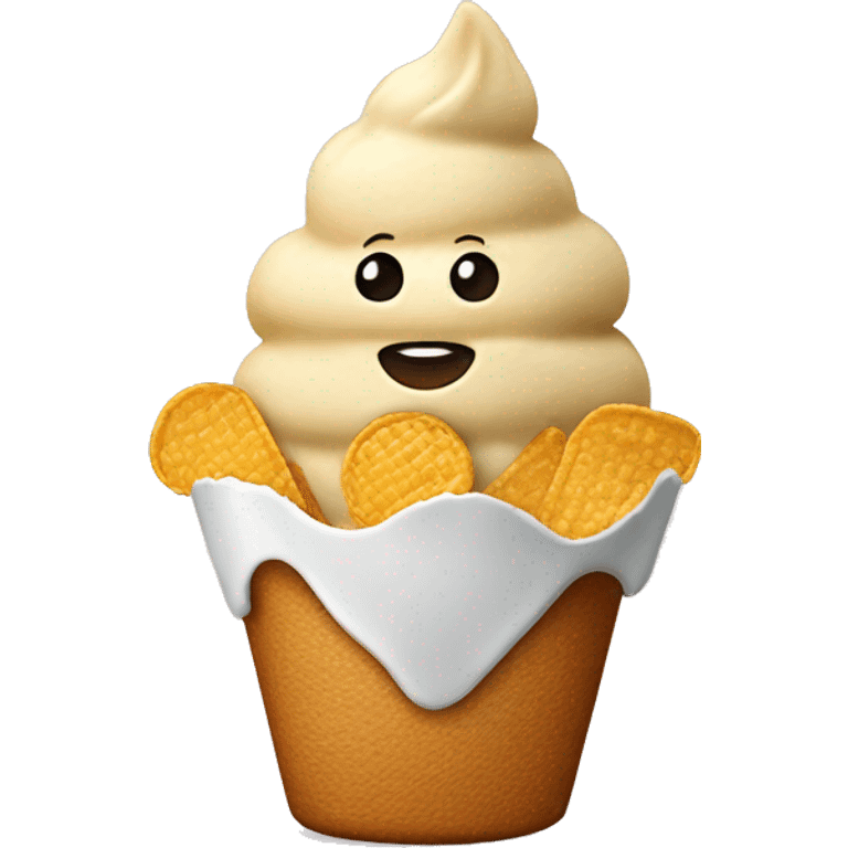 Icecream with chips emoji