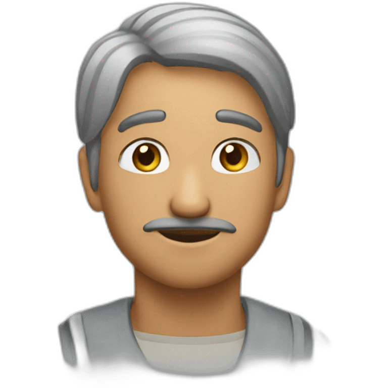 Nene apuntándose  emoji