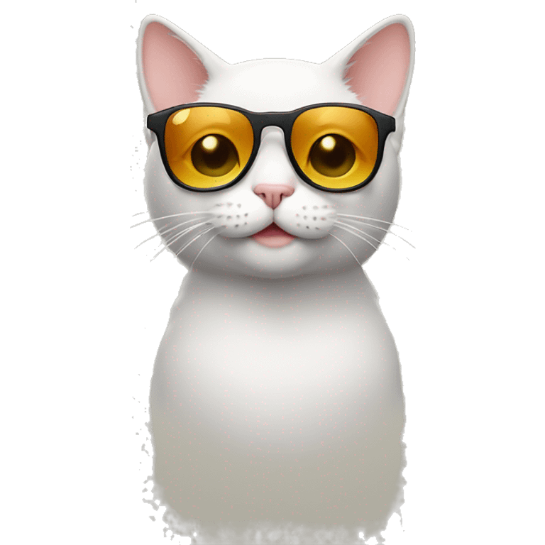 Cat wearing a cute sunglasses emoji