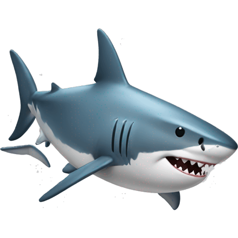 a shark doing fitness emoji