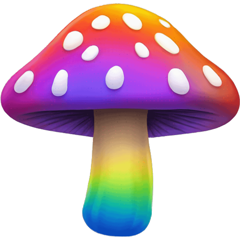 Rainbow mushroom emoji