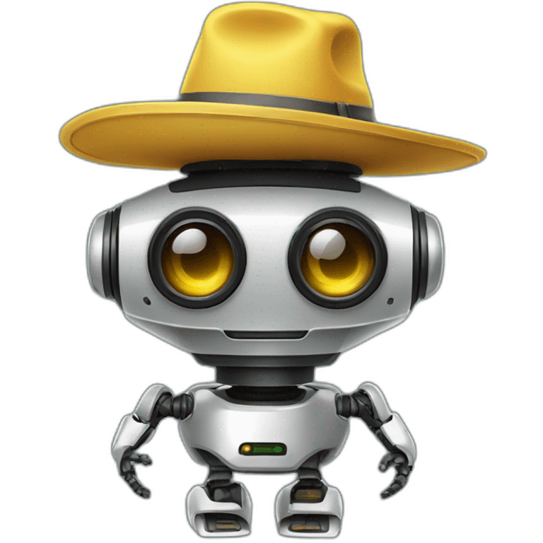 Robot con sombrero de copa emoji