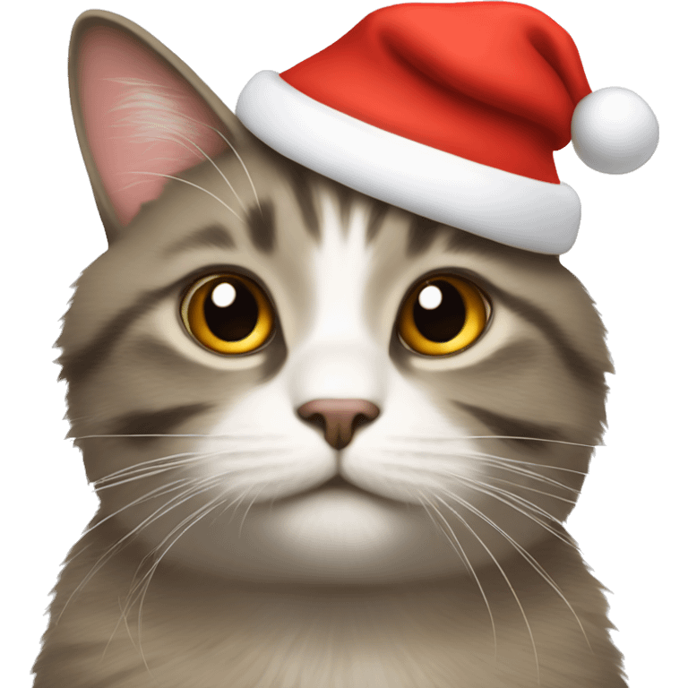 Cat with Santa hat emoji