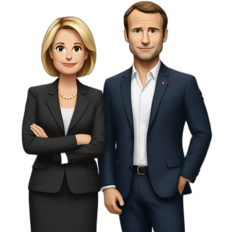 Macron et Brigitte emoji