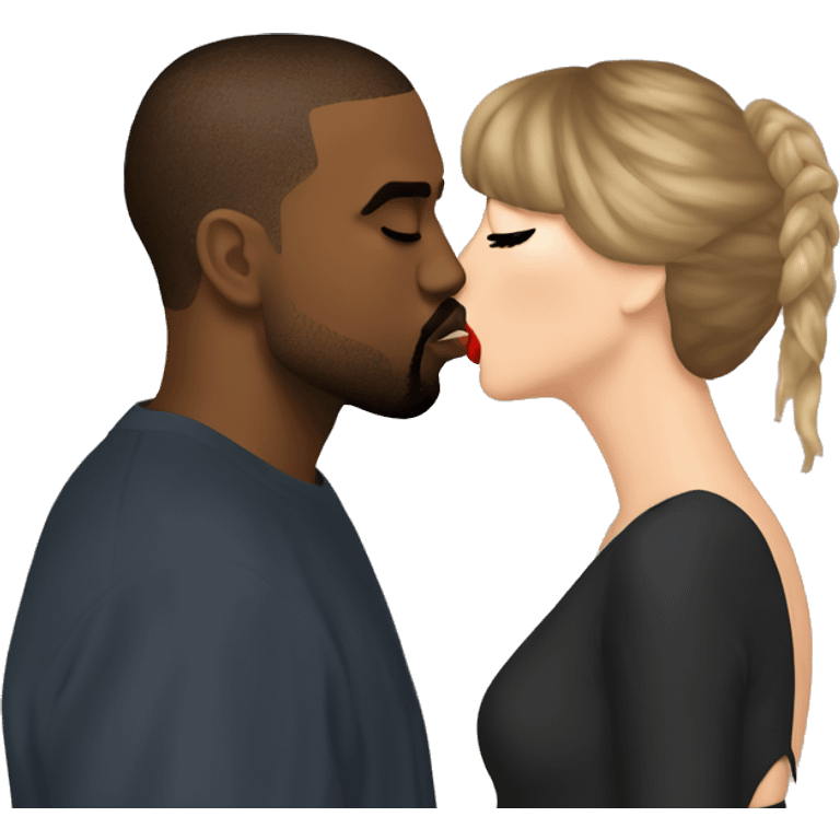 taylor swift kissing kanye west emoji