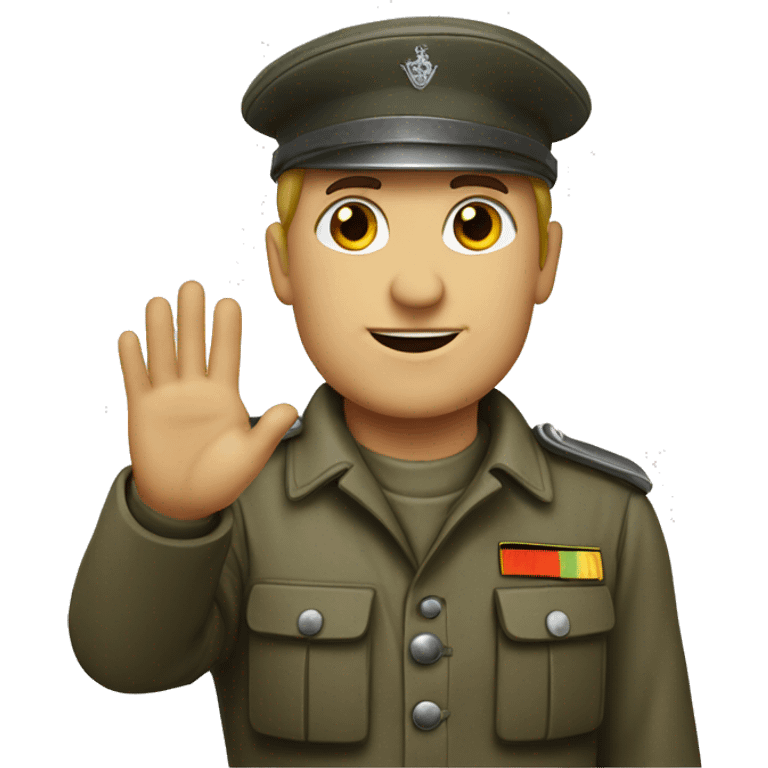 German soldier raising hand emoji