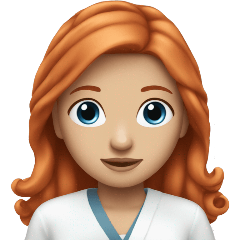 Red-hair-girl blue-eyes spa emoji