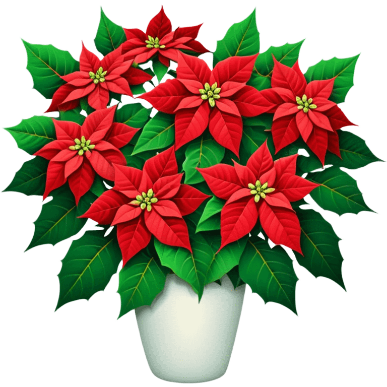 super big bouquet Poinsettia, stem, leaf emoji