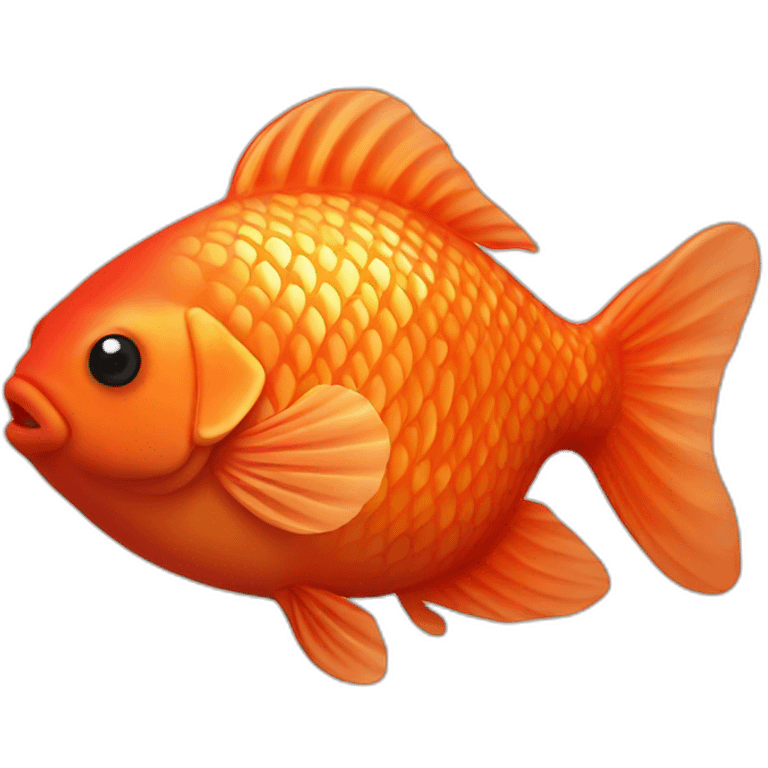 fat red goldfish emoji