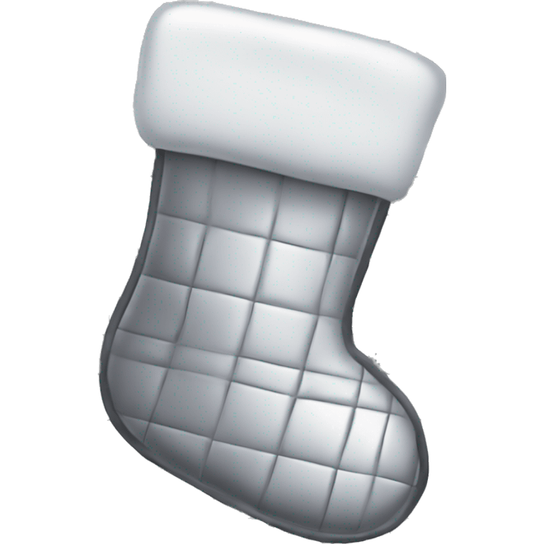 Silver plaid Christmas stocking  emoji