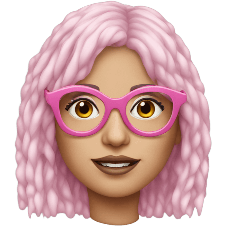 Realistic-Lady-gaga-pink-hair-glasses  emoji