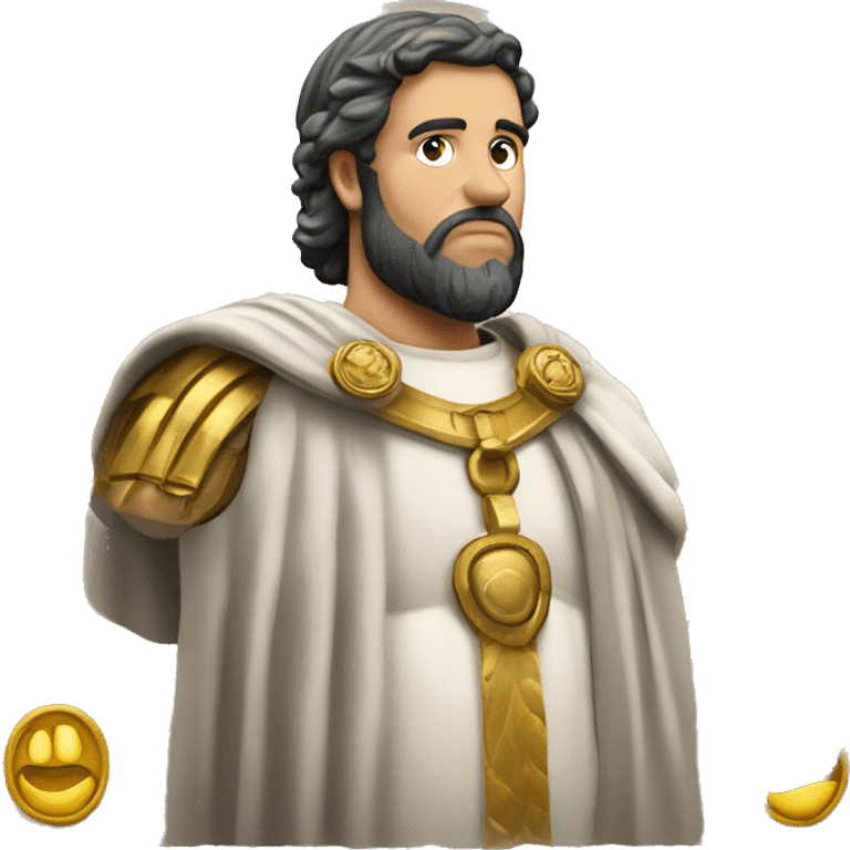 Imperador romano fazendo um jóia com a mão emoji