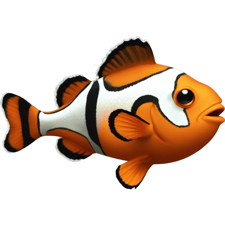 A clown fish with crown  emoji